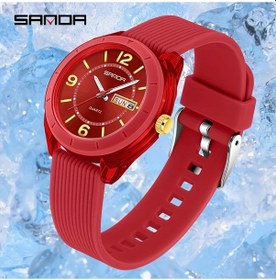 Resim Elmpaly Sanda Lüks Kadın Kol Saati 6287 Kırmızı Gece Işıklı Tarih Hafta Günü Genç Kızlar İçin Diğer 