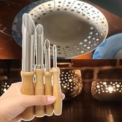 Resim 4 Adet Seramik ve Çömlekçilik Heykeltraşlık Aletleri Seti - Kil Modelleme, Delik Delme ve Heykel Çalışmaları İçin Metal Oyma ve Gravür Aletleri, Şarj Edilemeyen El Sanatları Aksesuarları 