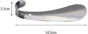 Resim WAOCEO Ayakkabı Boynuzu 1 Adet Ayakkabı Çekeceği 5.7 "Paslanmaz Çelik Metal Shoehorn Ayakkabı Kaldırıcı Aracı Ayakkabı Çekeceği 