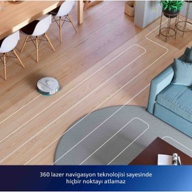 Resim Philips 2000 Serisi Islak Kuru Moplu İstasyonlu Robot Süpürge, HomeRun Uygulaması, XU2100/20 