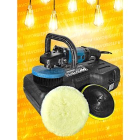 Resim Proxtech Pro Speed Yeni Nesil 6 Kademe Devir Ayarlı Koltuk Yıkama Zımpara Pasta Cila Polisaj Makinesi Ful Paket 