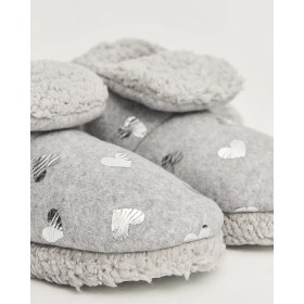 Resim HENR - Puantiyeli ve Ponponlu Kadın Panduf 