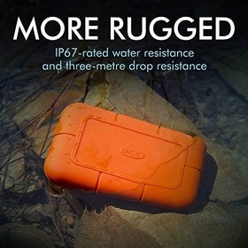 Resim LaCie Rugged SSD, 4TB, Harici SSD, USB-C, PC Mac iPad & iPhone, 1 ay Adobe All Apps, Data Rescue Service (STHR4000800) 