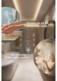 Resim Şofben Elektrikli Su Isıtıcı 7000w Banyo Mutfak Tipi Duvara Monte Su Isıtıcısı Wh01 Siyah 