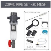 Resim Balık Tankı Balık Tuvalet Tam Şeffaf Balık Atık Toplayıcı Akvaryum Drenaj 20pvc Set -30 Mesh '+3'lü Yedek Filtre Seti 