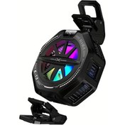 Resim Cordial Aı Kontrollü Siyah Teknoloji Telefon Soğutucusu Rgb Aydınlatma 4 Hızlı Soğutma Manyetik Plaka Ve Klips Oyun Semikonduktör Soğutucu Siyah 