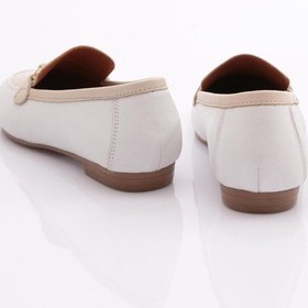 Resim Dgn 134-1 Kadin Yuvarlak Burunlu Babet 134-1-2109-R6840 Beyaz 