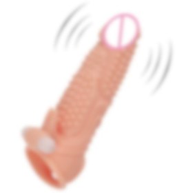 Resim Carmine Klitoris Uyarıcılı Titreşimli Penis Kılıfı Prezervatif 