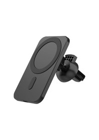 Resim Kablosuz Şarj Aleti Magsafe Araç Içi Manyetik Şarj 15w Peteklik Girişli - Siyah- Tek Ebat 