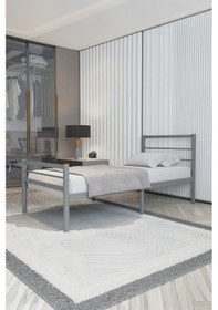 Resim Aksviva Chester Tek Kişilik Ferforje Metal Karyola 