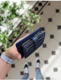 Resim Visso 8600 Hakiki Deri Kişiye Özel Kartlık Çanta Lacivert Renk 
