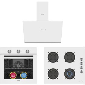 Resim Simfer SB8229 - T3048 - SD8722 Trend Mekanik Beyaz 3'lü Ankastre Set 