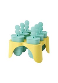 Resim Ikea Uppfylld Dondurma Kalıbı Turkuaz-Sarı 6 Adet 