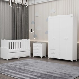 Resim Garaj Home Elegant Yıldız 4 Bebek Odası Takımı - Beyaz 