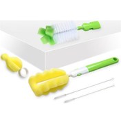 Resim 5'li Paket Yeşil Biberon Temizleme Fırçası Bebek Biberon Pipet Fırçası Bebek Sp 