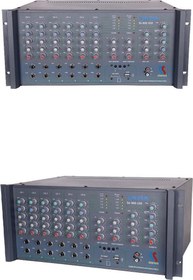 Resim Safir S6-800 USB 2x400W 6 Kanal Stereo Cami Anfisi Power Mixer 