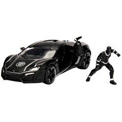 Resim Jada 1:24 Ölçekli Marvel Lykan Hypersport ve Black Panther Figür 