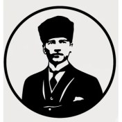 Resim Gazi Mustafa Kemal Atatürk Duvar Dekor Sticker 40 x 40 cm 