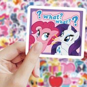 Resim 120 adet, Resmi Lisanslı My Little Pony Sticker Seti - Çok Karakterli Çizgi Film Tasarımları, Yüksek Yapışkanlı ve Kolay Çıkarılabilir Stickerler, Bagaj/Tasarım/Skateboard/Gitar/Buzdolabı/Kask/Planlayıcı Süslemesi için, Doğum Günü ve Tatiller için Mükemmel Hediye 