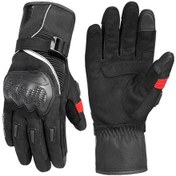 Resim Siyah-xl Kışlık Motosiklet Eldiveni, Dokunmatik Ekranlı Su Geçirmez 