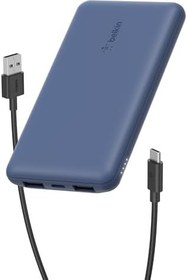 Resim Belkin 10000 mAh Powerbank, 15W USB-C & 12W 2xUSB-A Girişli, Kompakt Dizayn, Kablo Dahil, Mavi 