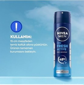Resim Men Erkek Sprey Deodorant Fresh 150 Ml,ter Kokusuna Karşı 48 Saat Koruma,okyanus Özleri,uzun Süren Ferahlık,alüminyum İçermeyen Formül 
