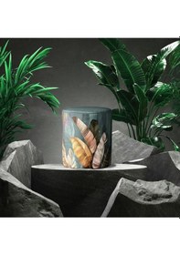 Resim Tropikal Yaprak Tasarımlı Puf Kumaşı Süettir. Uluslararası Solmama Sertifikasına Sahiptir. Çok Renkli 