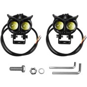 Resim Dianziye Motorcycle Led Far Ampulü, 12-85v, 30w/45w, Ip65 Su Geçirmez, Aluminyum Gövde, Beyaz/sarı Işık, Çiftlü Set Siyah Konoid Mermi Şekli 