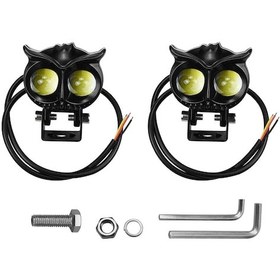 Resim Dianziye Motorcycle Led Far Ampulü, 12-85v, 30w/45w, Ip65 Su Geçirmez, Aluminyum Gövde, Beyaz/sarı Işık, Çiftlü Set Siyah Konoid Mermi Şekli 