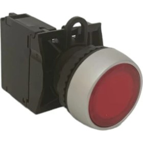 Resim Supu TJ2533-0AM10-J01 / Tj2 Serisi Saten Çerçeveli, Işıklı ve Yaylı Stop Butonu Seti 