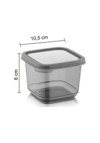 Resim Meleni Home 12'li Set Pino Baharatlık - Etiketli Kare Baharat Saklama Kabı Seti Antrasit 12 X 0.50 Lt Kaşıklı Antrasit 