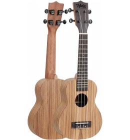 Resim Midex Spa-211 Zebrano Ağacı Kaliteli Soprano Ukulele Seti Siyah 