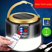 Resim PODOFO Taşınabilir Güneş Enerjili LED Çadır Işığı - Yüksek Parlaklık, USB Şarj Edilebilir, Su Geçirmez ve Uzaktan Kumandalı, 35m² Aydınlatma, Uzun Ömürlü Pil, Kamp ve Dış Aktiviteler için İdeal, Güneş Kamp Işıkları 