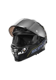 Resim Motoanl Full Face Ce Yüksek Güvenlikli Motor Kaskı Cyber Edition Siyah Beyaz 