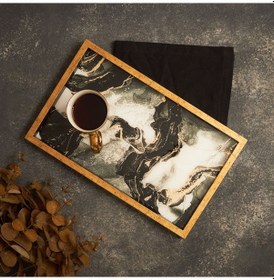 Resim Karaca Home Moroccan Marble Tepsi 40X25 CM 