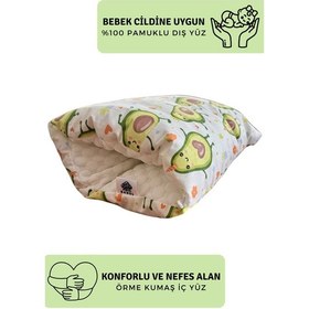 Resim Emzirme Destek Kolluğu Çift Taraflı, Avokado Desen, Kol Yastığı Model 