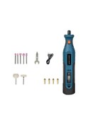 Resim Mufunye 7.4v 1100mah Pilli 12 Vitesli 5000-25000rpm Mini Elektrikli Matkap, Taşlama, Kazıma, Pürüzsüzleştirme, Kesme Ve Delme Seti Mavi+siyah 
