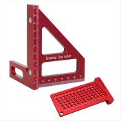 Resim Explosion1 2pc Ahşap Işleme Scriber Kare Prestor Kit-Multi-Ance Mıter Üçgen Cetvel ve T-Kare Deliği Yazma Cep Cetvel-A (Yurt Dışından) 