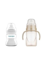 Resim Mamajoo Antikolik Biberon 150 Ml ve Antikolik Akıtmaz Alıştırma Bardağı 270 Ml - Pearl 