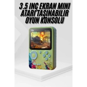 Resim Kanonik Education Game Box Oyun Konsolu 500 Retro Oyunlu Mini Taşınabilir 3 Inç 