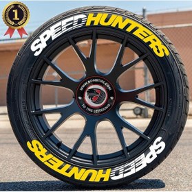 Resim Speedhunter Motosiklet & Araç Oto Lastik Yazısı Sticker Arma 4 Adet 2.5 Cm 
