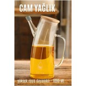 Resim CONAHOME Yağ Sirke Şişesi Yağlık Borosilikat Cam 1000 ML 