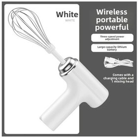 Resim Gateesat Usb Pilli El Mikseri Beyaz Portatif Hamur Cırpıcı Kek Kurabiye Mutfak Aleti Diğer 