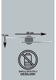 Resim Sare Aplik Gri Renk Modern Tasarım - Hol - Banyo - Mutfak - Salon - Yatak Odası Gün Işığı Led Aplik Gri 