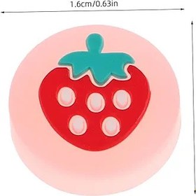 Resim 4pcs Switch Denetleyicileri Için Karanlık Başparmak Çubuklarında Parlıyor, Sevimli Meyve Tasarımı Joystick Kapakları, Oyun Aksesuarları Için Silikon Düğme Kapakları 