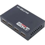 Resim PrimeX Plus PX-5004 1080P 2k 4K UHD 4 Port HDMI Splitter (Adaptörlü) 
