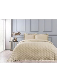 Resim Linens Scarlett Çift Kişilik Yatak Örtüsü Seti Kahve Kahverengi 