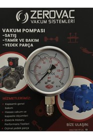 Resim SIMGA 0-10 Bar Çap Ø52 Mm Alttan Bağlantılı Gliserinli Manometre 