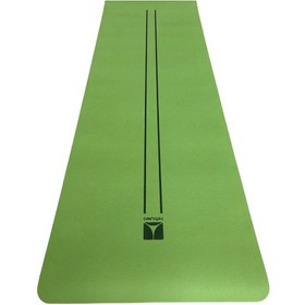 Resim Rebuwo Çift Çizgi Tasarımlı Tpe Yoga Pilates Matı 8 Mm Kaymaz Hafif Taşınabilir - Koyu Yeşil Koyu Yeşil 
