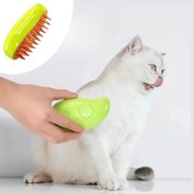 Resim Buharlı Yumuşak Silikon Uçlu Kedi & Köpek Tüy Tarama Tarağı Yıkama Fırçası 